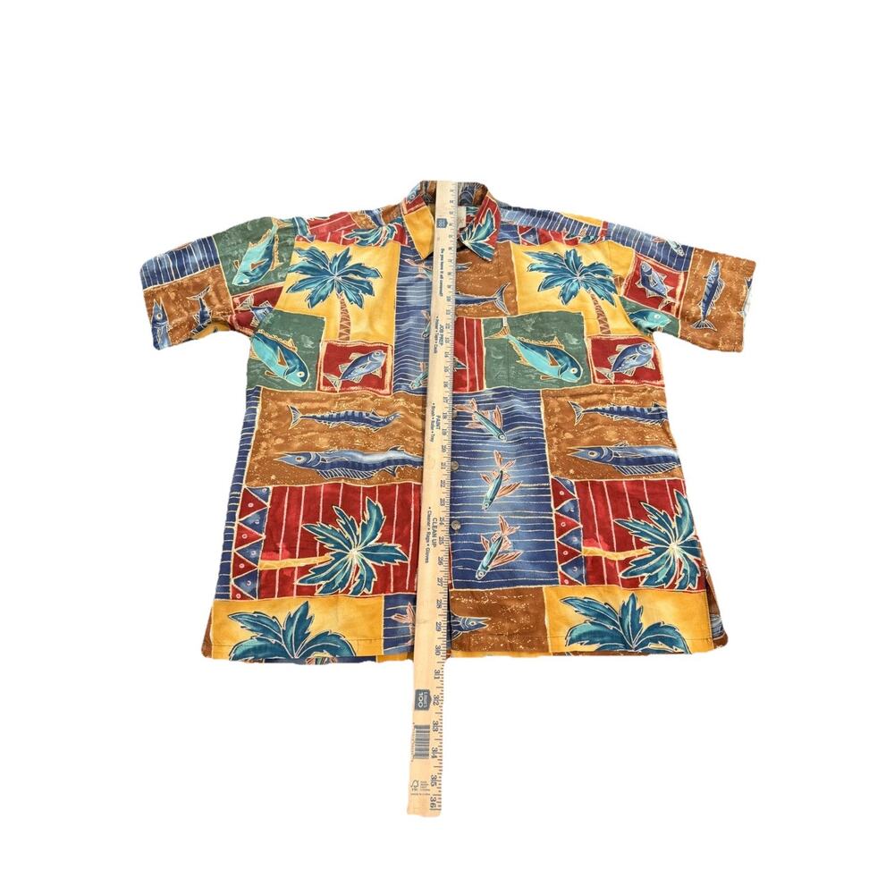 KAHALA - Vintage Palm Trees and Fish All Over Mens Medium. Shirt - Picture 5 of 6